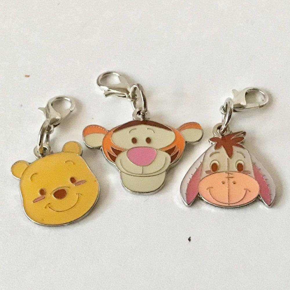 Vintage Disney Charm Lot Winnie Pooh Tiger Eeyore
